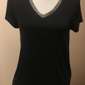 Embellished Black T-shirt